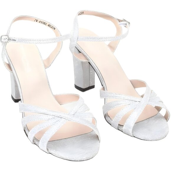 Touch Ups Women's Maeve Platform, Silver, Size 7 Wide - Picture 1 of 5